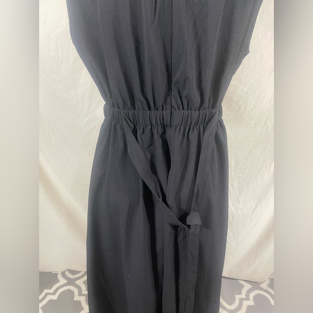 Cider Cut Out Ruched Black Midi Dress Size XL - Picture 8 of 11